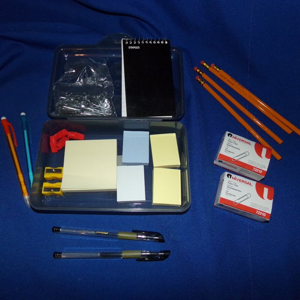 New Home Office School or College Utility Goody Pencil Box